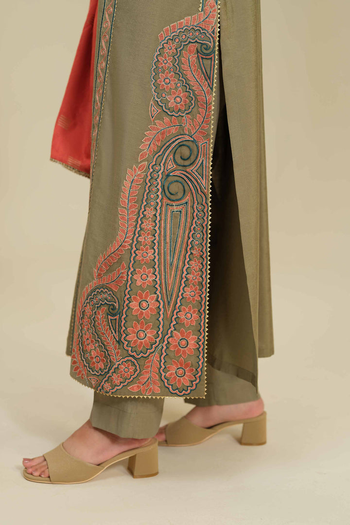 3 Piece - Embroidered Suit - PW25-400 for Women - Pret Collection | Nishat | Shop Online