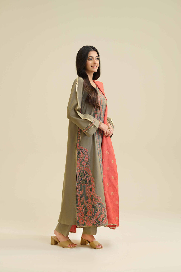 3 Piece - Embroidered Suit - PW25-400 for Women - Pret Collection | Nishat | Shop Online