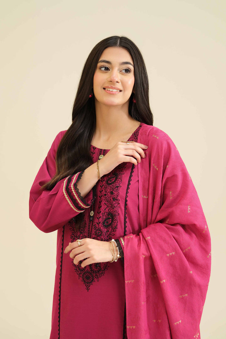 3 Piece - Embroidered Suit - PW25-402 for Women - Pret Collection | Nishat | Shop Online