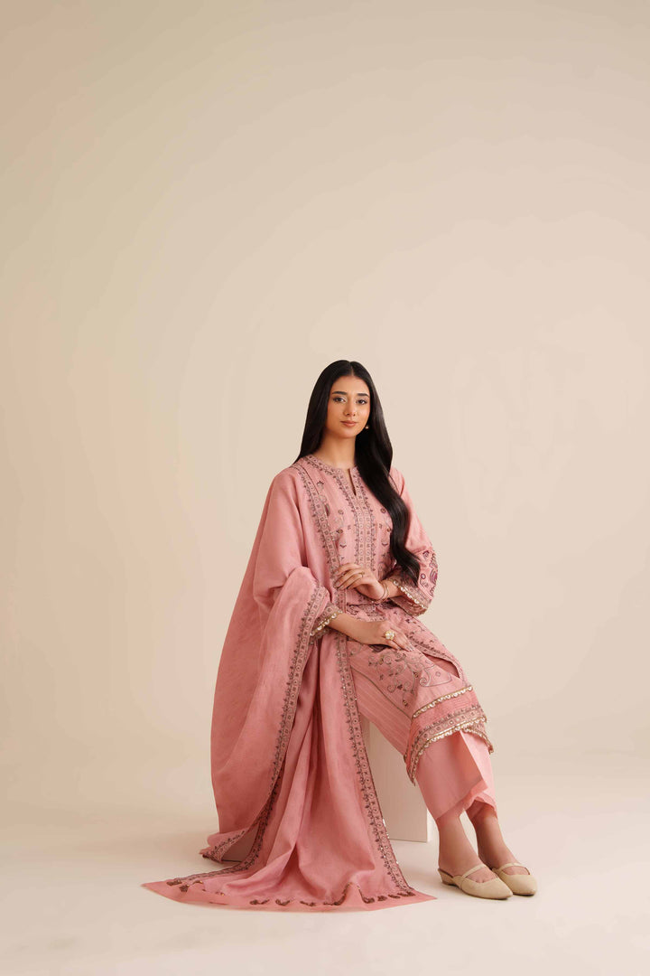 3 Piece - Embroidered Suit - PW25-405 for Women - Pret Collection | Nishat | Shop Online