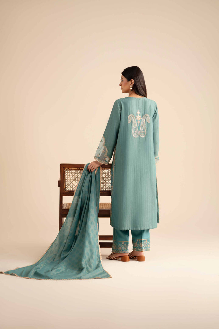 3 Piece - Embroidered Suit - PW25-406 for Women - Pret Collection | Nishat | Shop Online