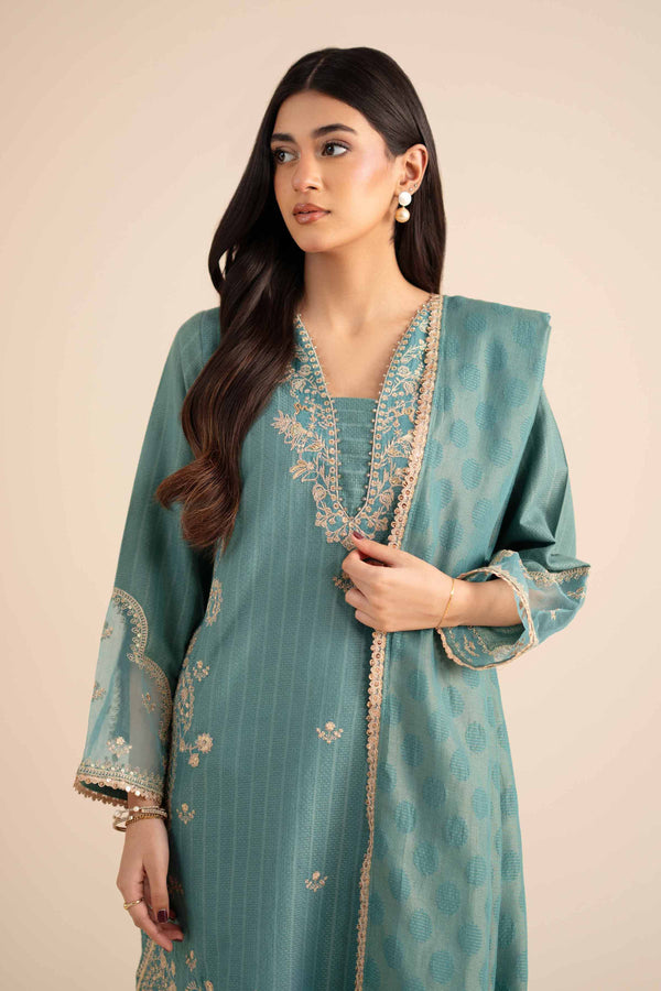 3 Piece - Embroidered Suit - PW25-406 for Women - Pret Collection | Nishat | Shop Online