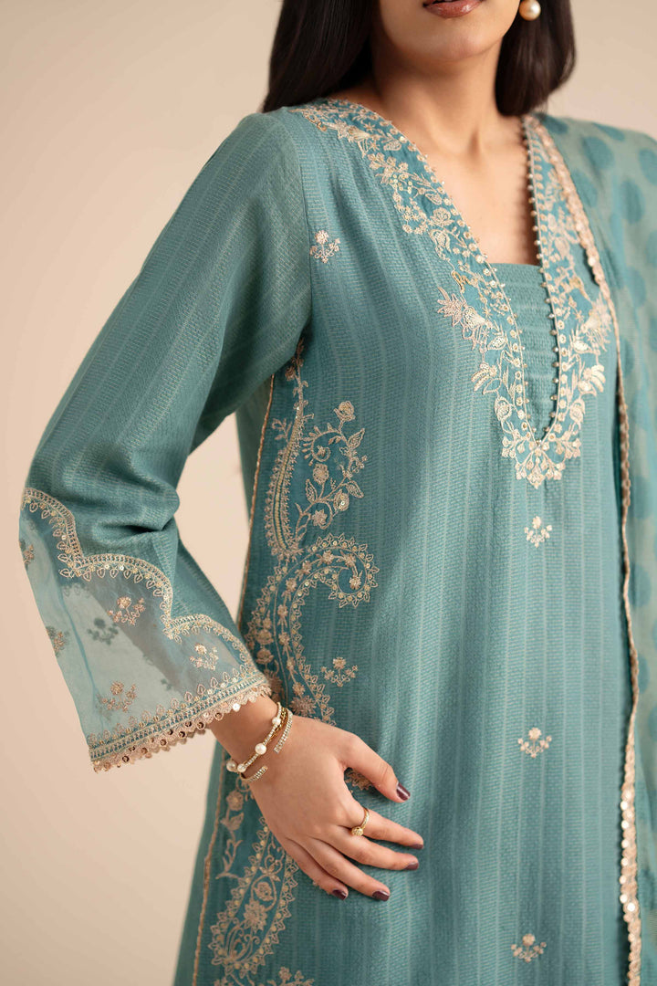 3 Piece - Embroidered Suit - PW25-406 for Women - Pret Collection | Nishat | Shop Online