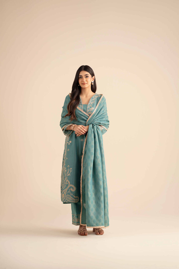 3 Piece - Embroidered Suit - PW25-406 for Women - Pret Collection | Nishat | Shop Online