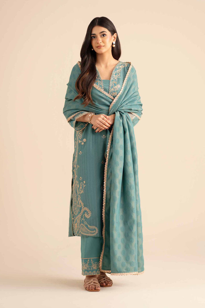 3 Piece - Embroidered Suit - PW25-406 for Women - Pret Collection | Nishat | Shop Online