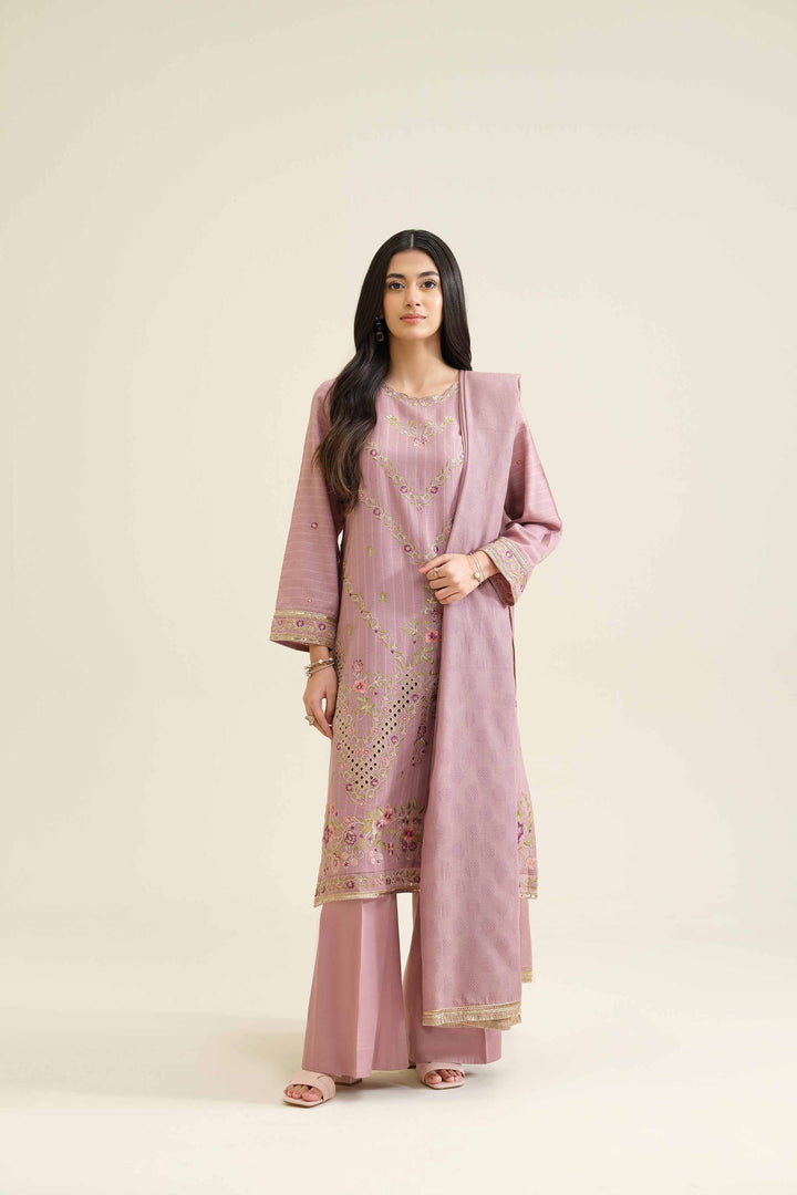 3 Piece - Embroidered Suit - PW25-407 for Women - Pret Collection | Nishat | Shop Online