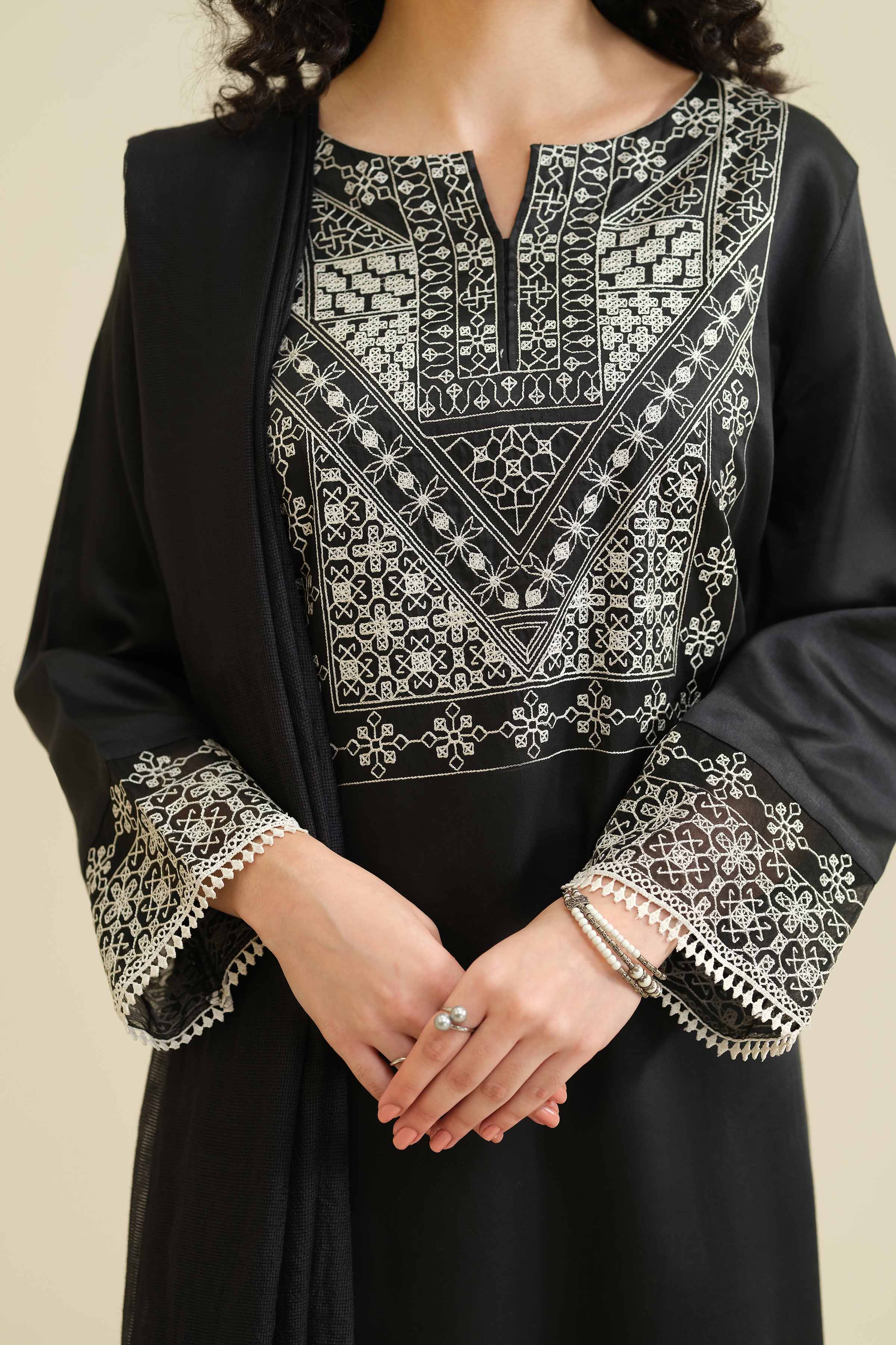 3 Piece - Embroidered Suit - PW25-411 for Women - Pret Collection | Nishat | Shop Online