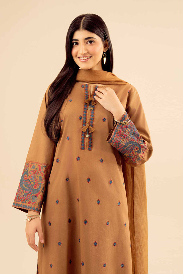 3 Piece - Embroidered Suit - PW25-412 for Women - Pret Collection | Nishat | Shop Online