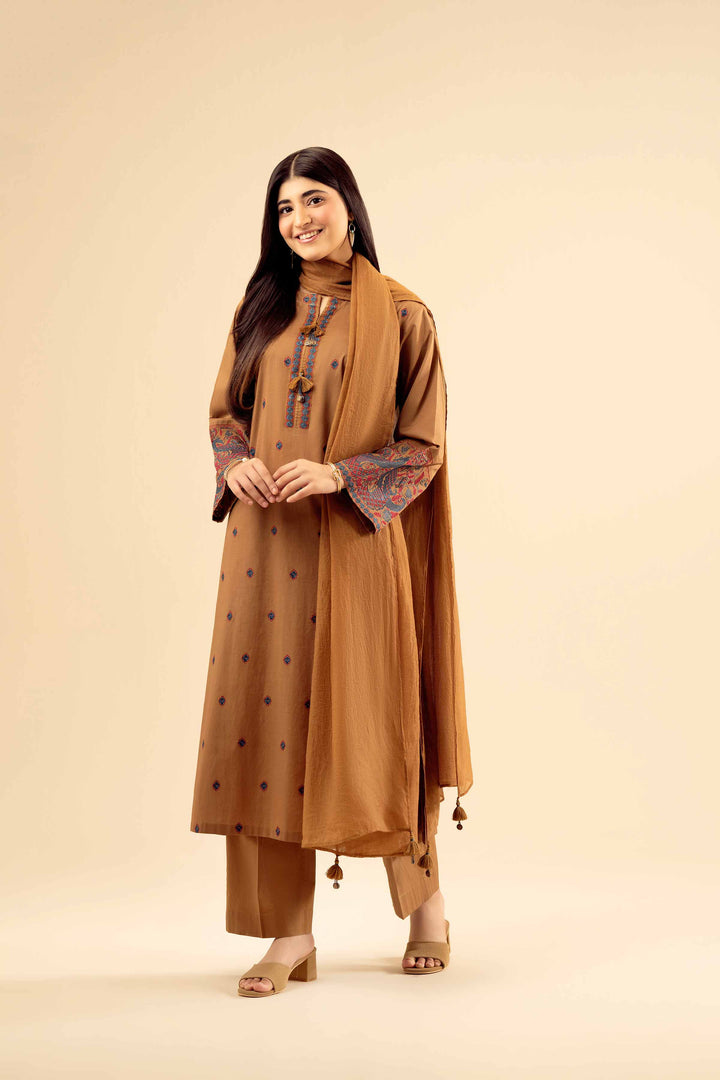 3 Piece - Embroidered Suit - PW25-412 for Women - Pret Collection | Nishat | Shop Online