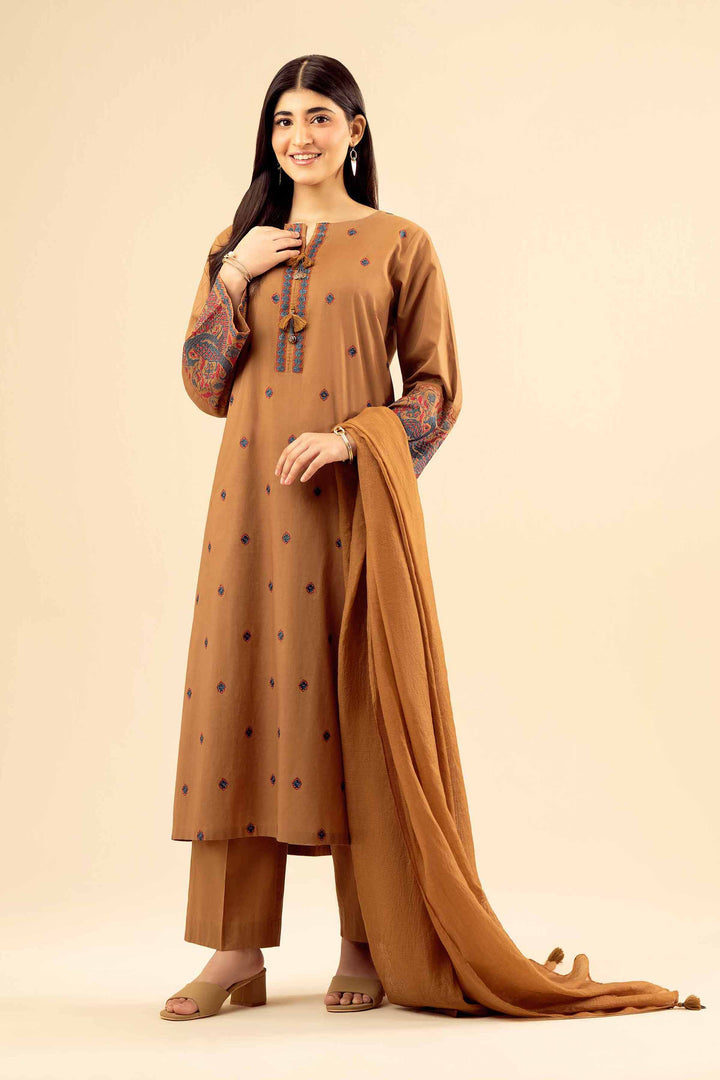 3 Piece - Embroidered Suit - PW25-412 for Women - Pret Collection | Nishat | Shop Online