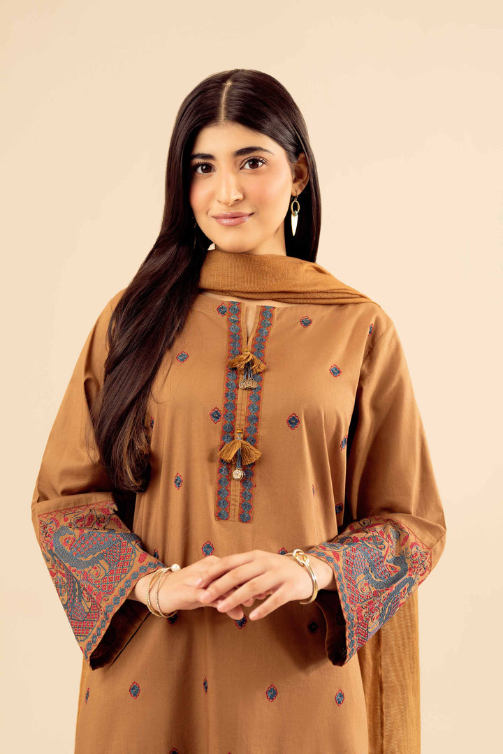 3 Piece - Embroidered Suit - PW25-412 for Women - Pret Collection | Nishat | Shop Online