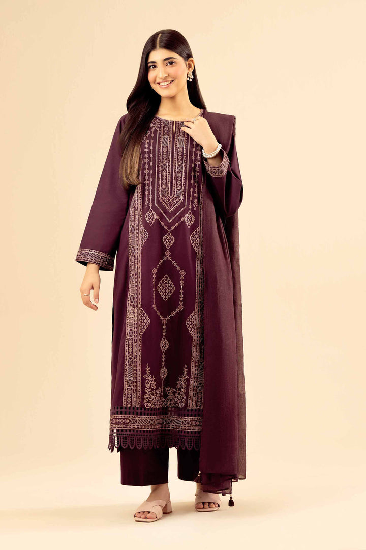 3 Piece - Embroidered Suit - PW25-413 for Women - Pret Collection | Nishat | Shop Online