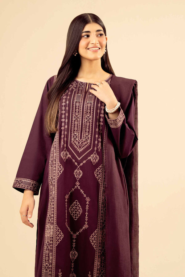 3 Piece - Embroidered Suit - PW25-413 for Women - Pret Collection | Nishat | Shop Online