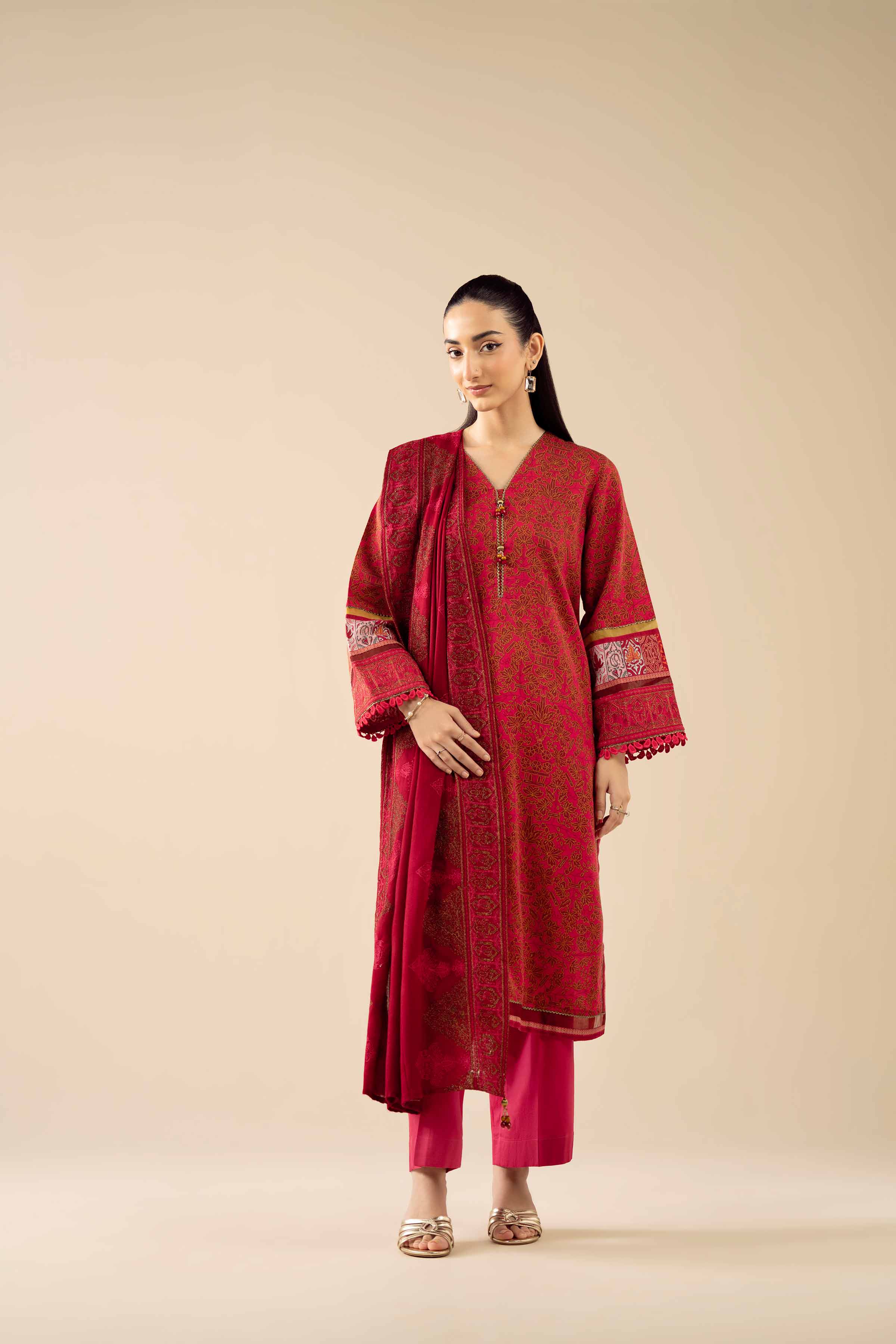 3 Piece - Printed Embroidered Suit - PW25-428 for Women - Pret Collection | Nishat | Shop Online