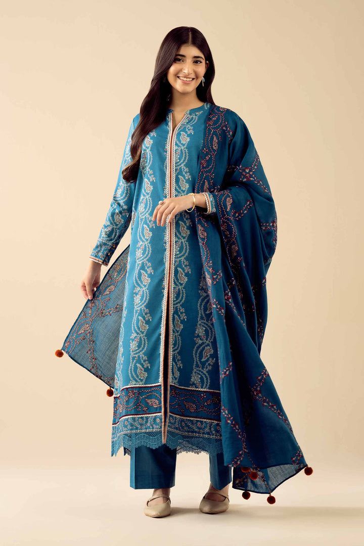 3 Piece - Printed Embroidered Suit - PW25-431 for Women - Pret Collection | Nishat | Shop Online
