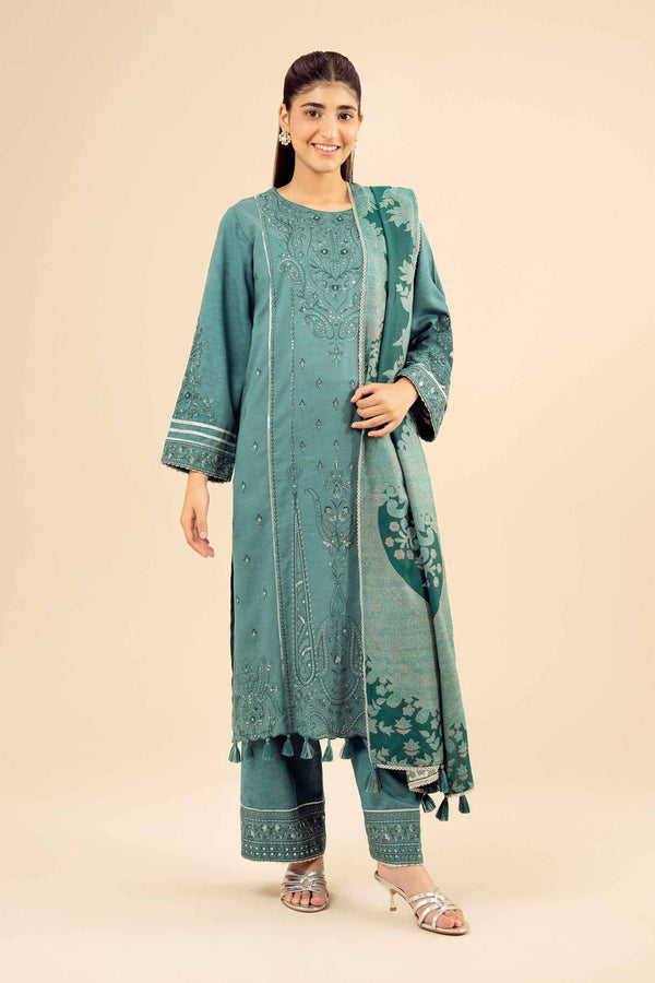 3 Piece - Embroidered Suit - PW25-435 for Women - Pret Collection | Nishat | Shop Online
