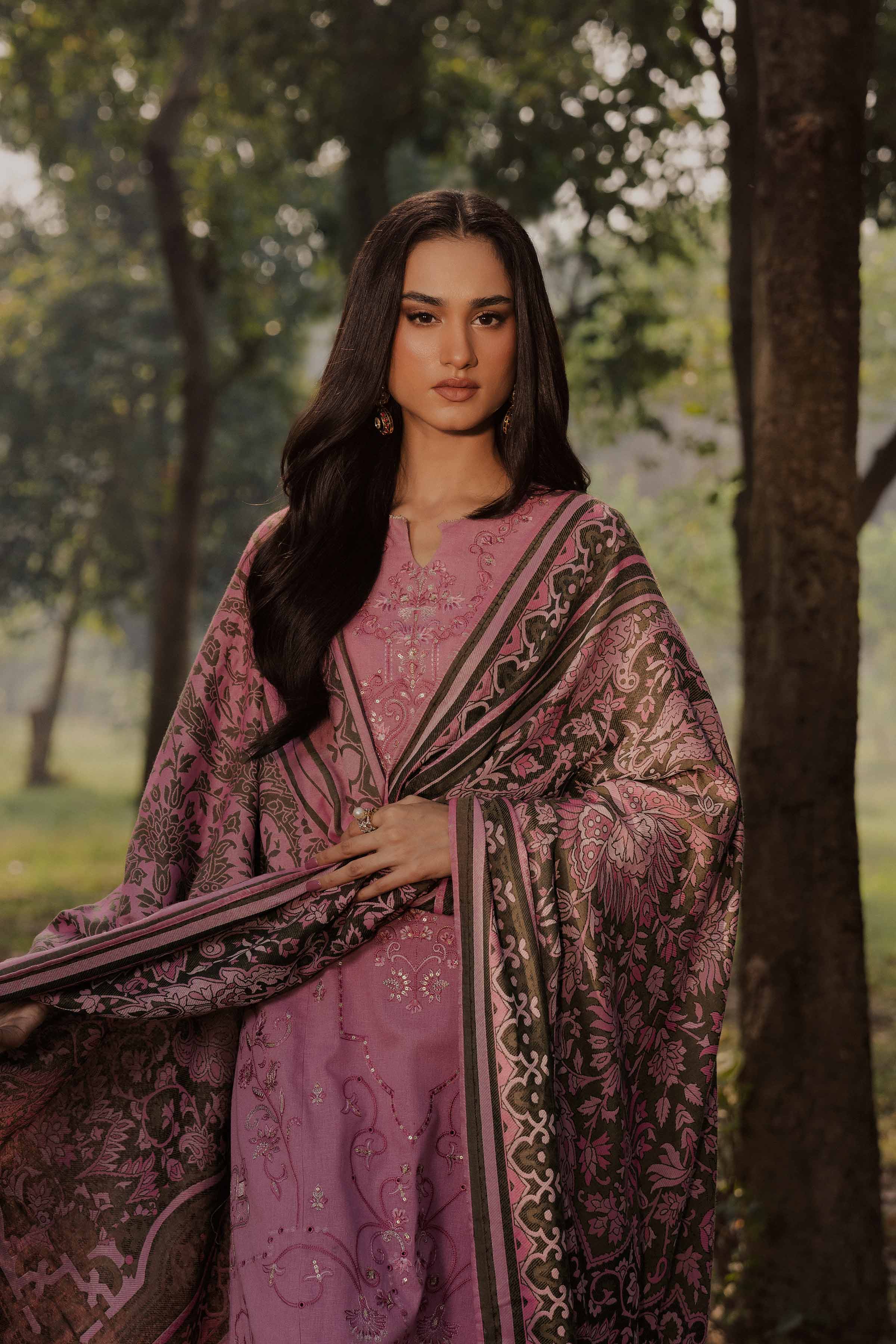 3 Piece - Embroidered Suit - PW25-436