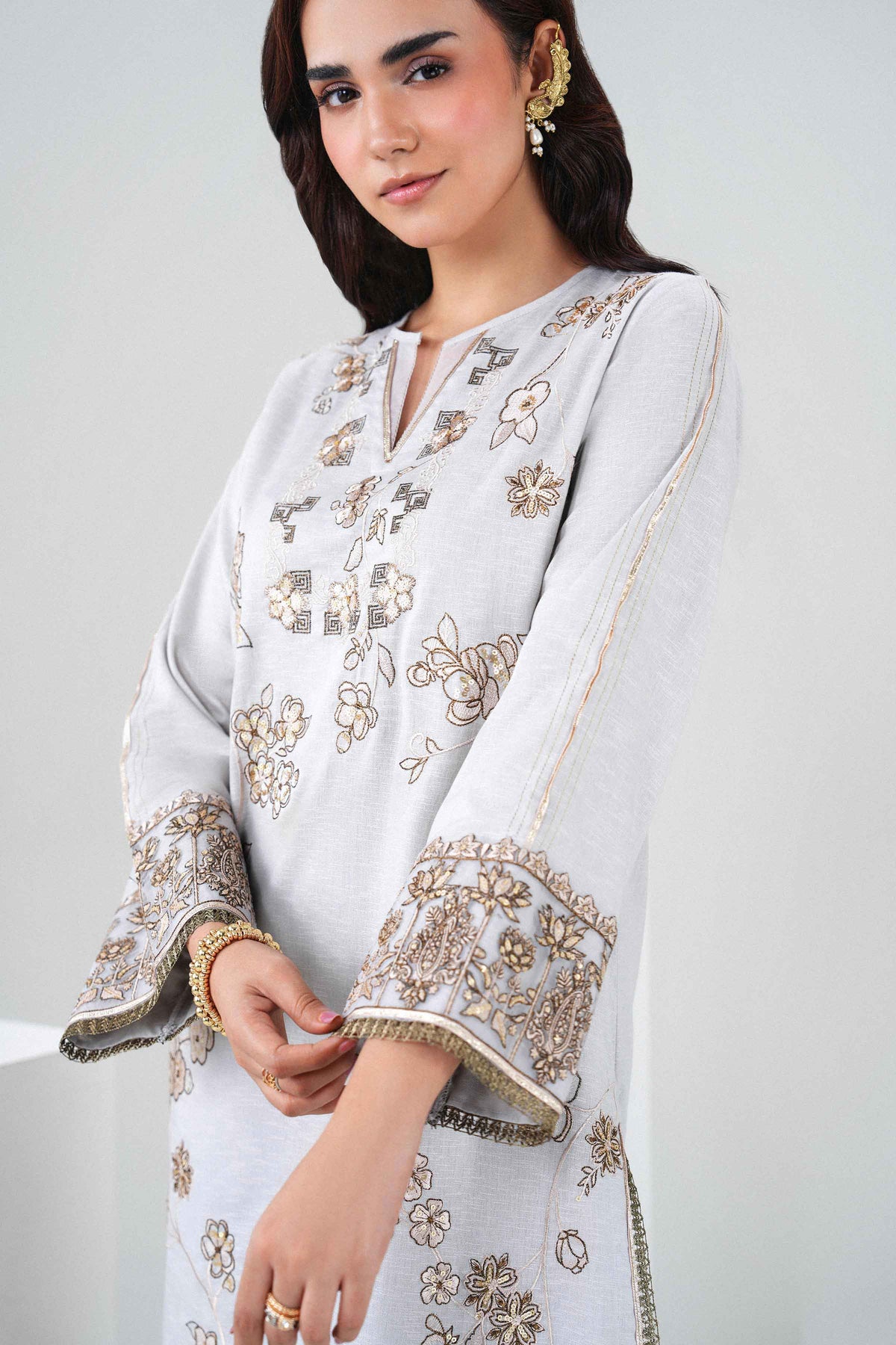 3 Piece - Embroidered Suit - PW25-437 for Women - Pret Collection | Nishat | Shop Online 