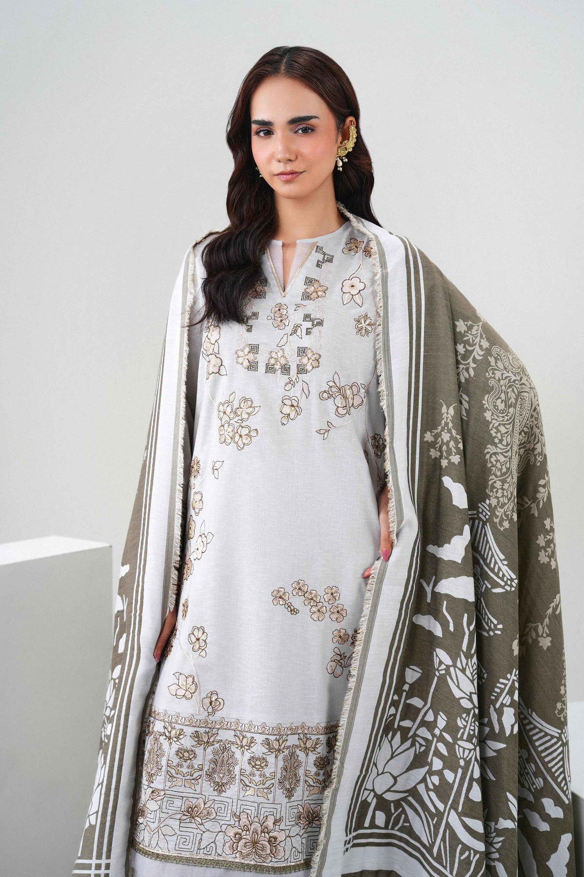 3 Piece - Embroidered Suit - PW25-437 for Women - Pret Collection | Nishat | Shop Online 