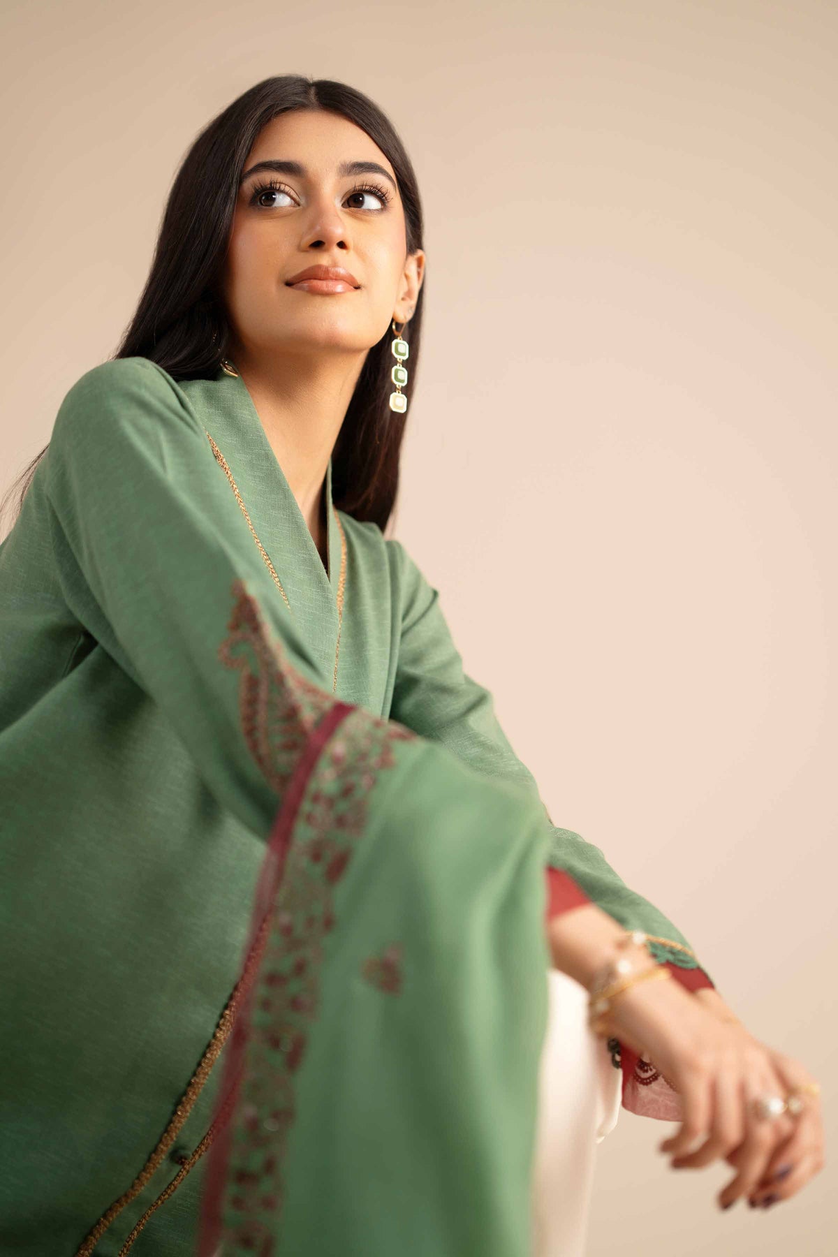 3 Piece - Embroidered Suit - PW25-440 for Women - Pret Collection | Nishat | Shop Online