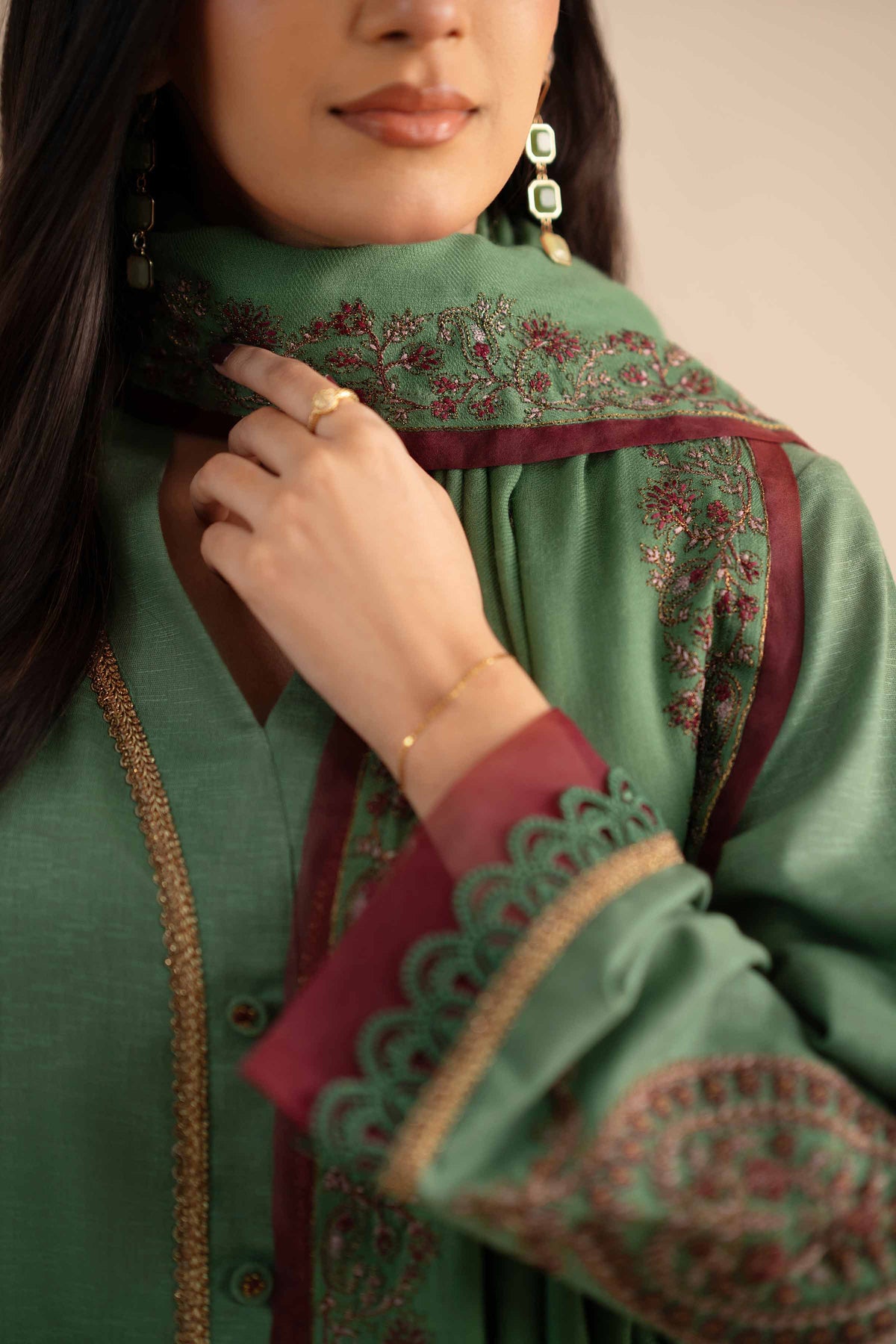 3 Piece - Embroidered Suit - PW25-440 for Women - Pret Collection | Nishat | Shop Online