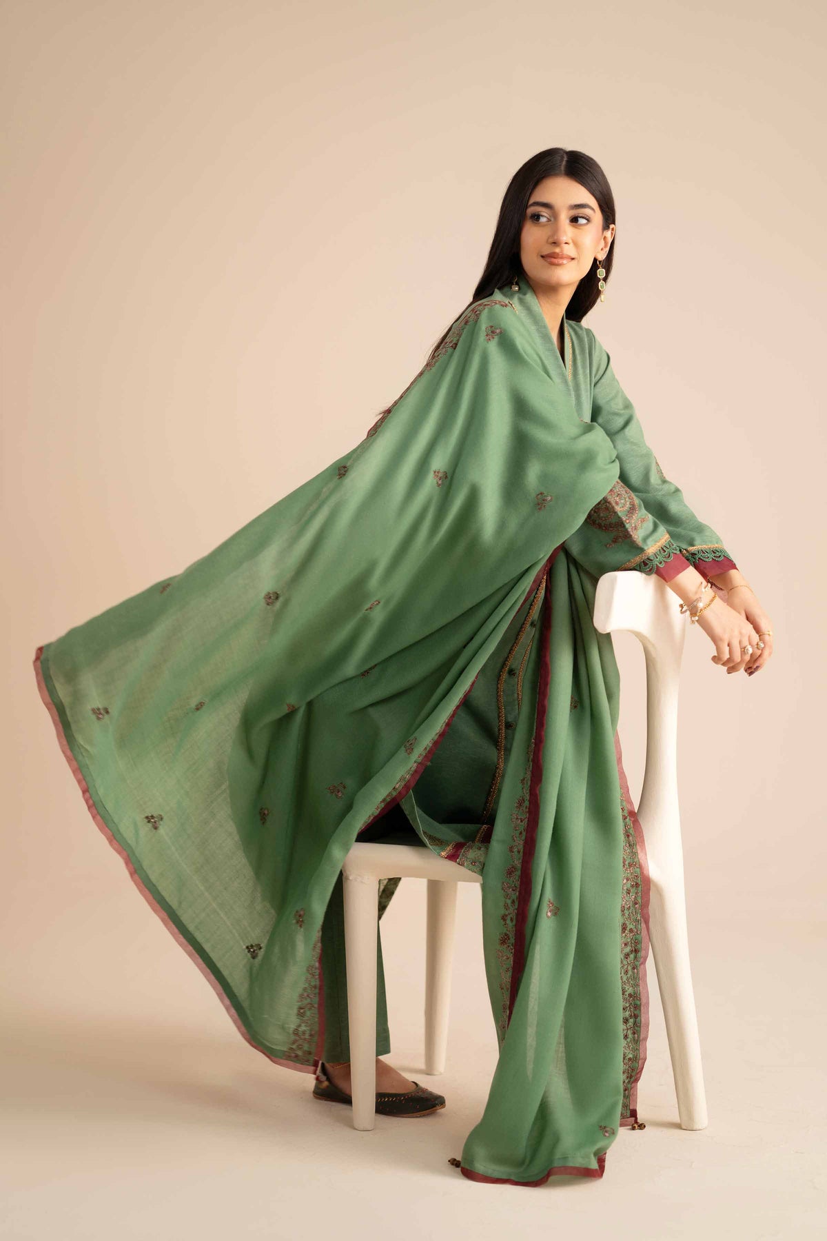 3 Piece - Embroidered Suit - PW25-440 for Women - Pret Collection | Nishat | Shop Online