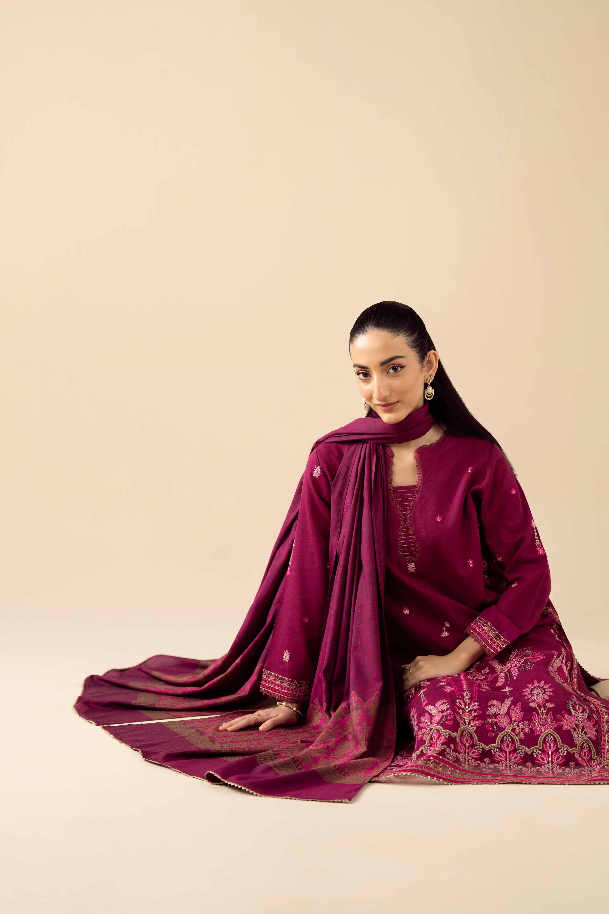 3 Piece - Embroidered Suit - PW25-444 for Women - Pret Collection | Nishat | Shop Online