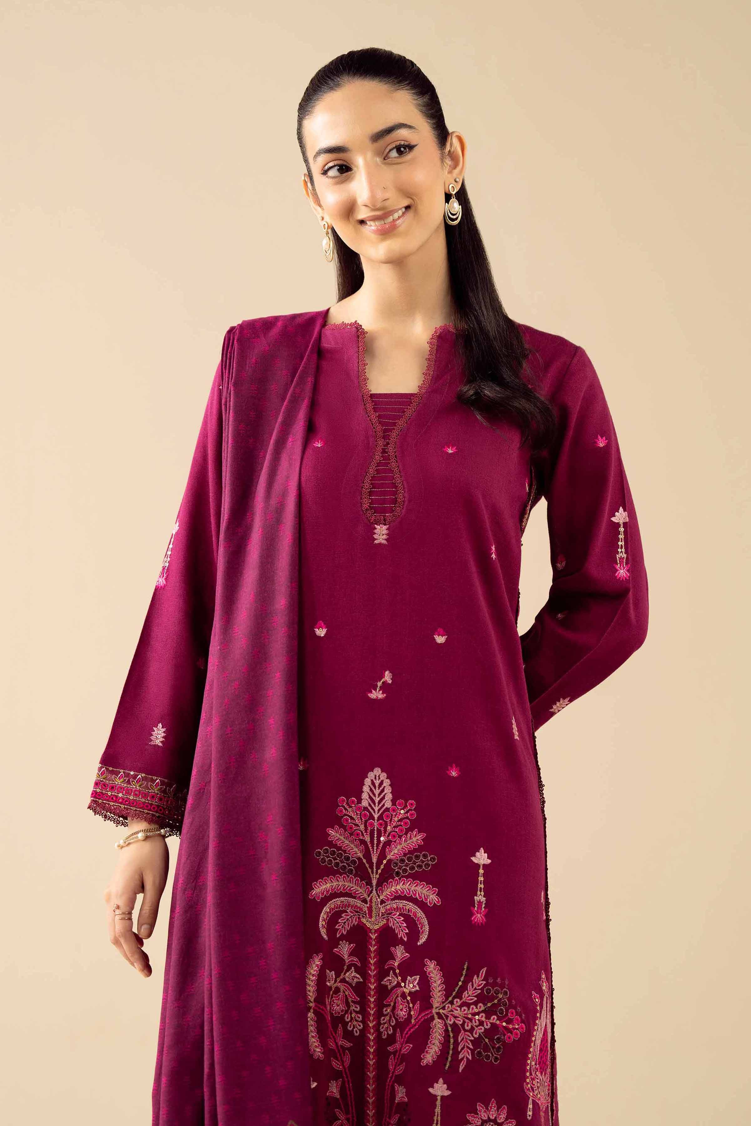 3 Piece - Embroidered Suit - PW25-444 for Women - Pret Collection | Nishat | Shop Online