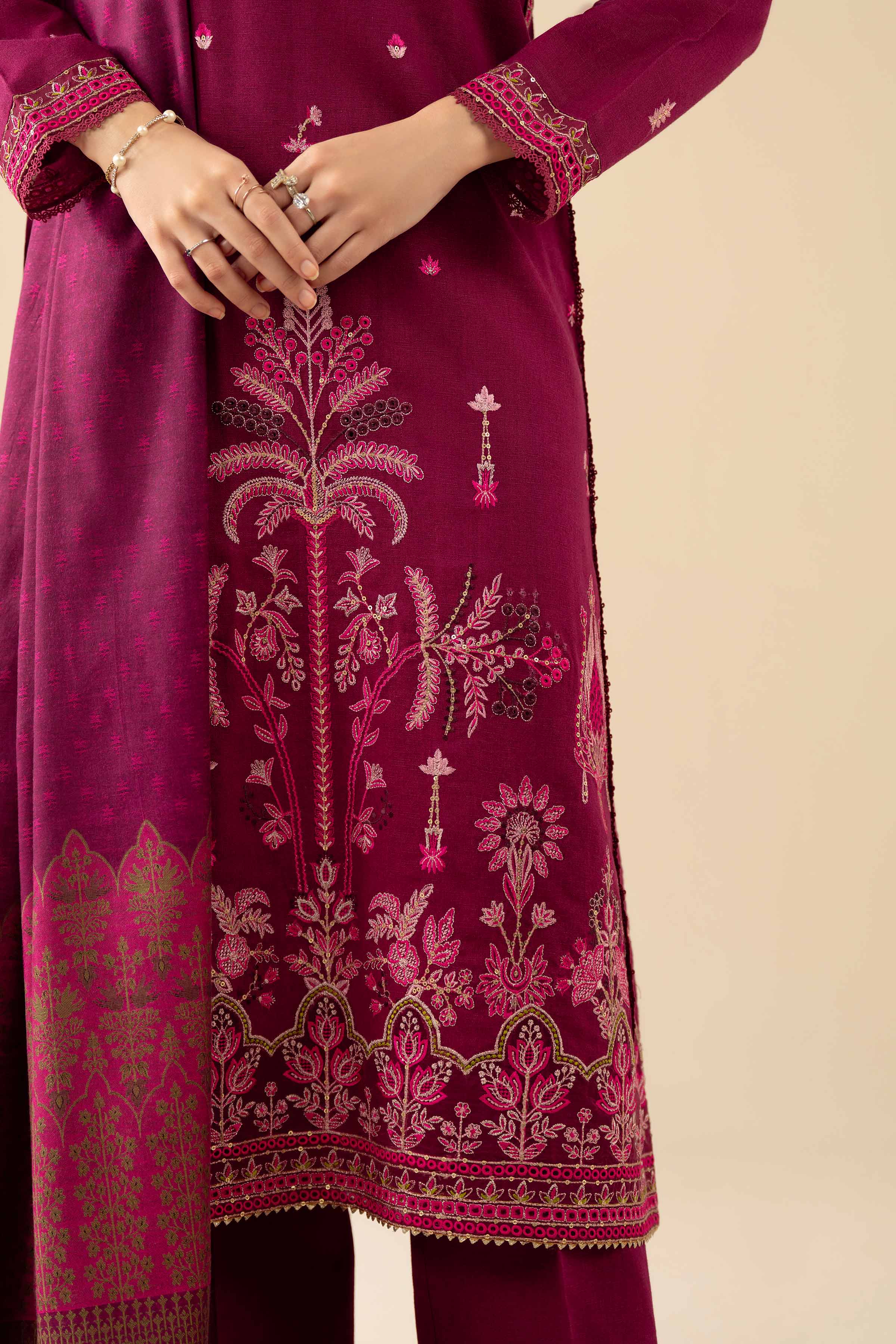 3 Piece - Embroidered Suit - PW25-444 for Women - Pret Collection | Nishat | Shop Online