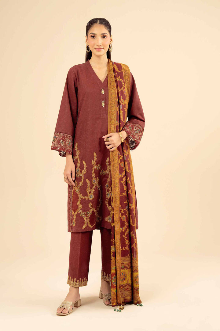 3 Piece - Embroidered Suit - PW25-445 for Women - Pret Collection | Nishat | Shop Online