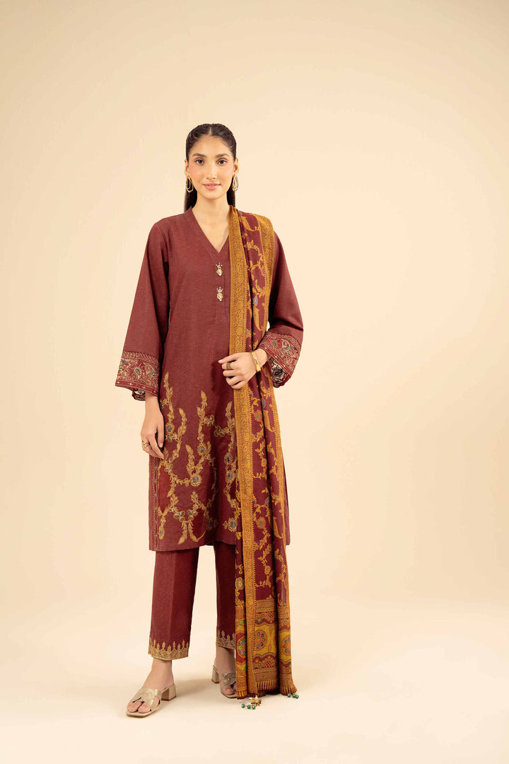 3 Piece - Embroidered Suit - PW25-445 for Women - Pret Collection | Nishat | Shop Online