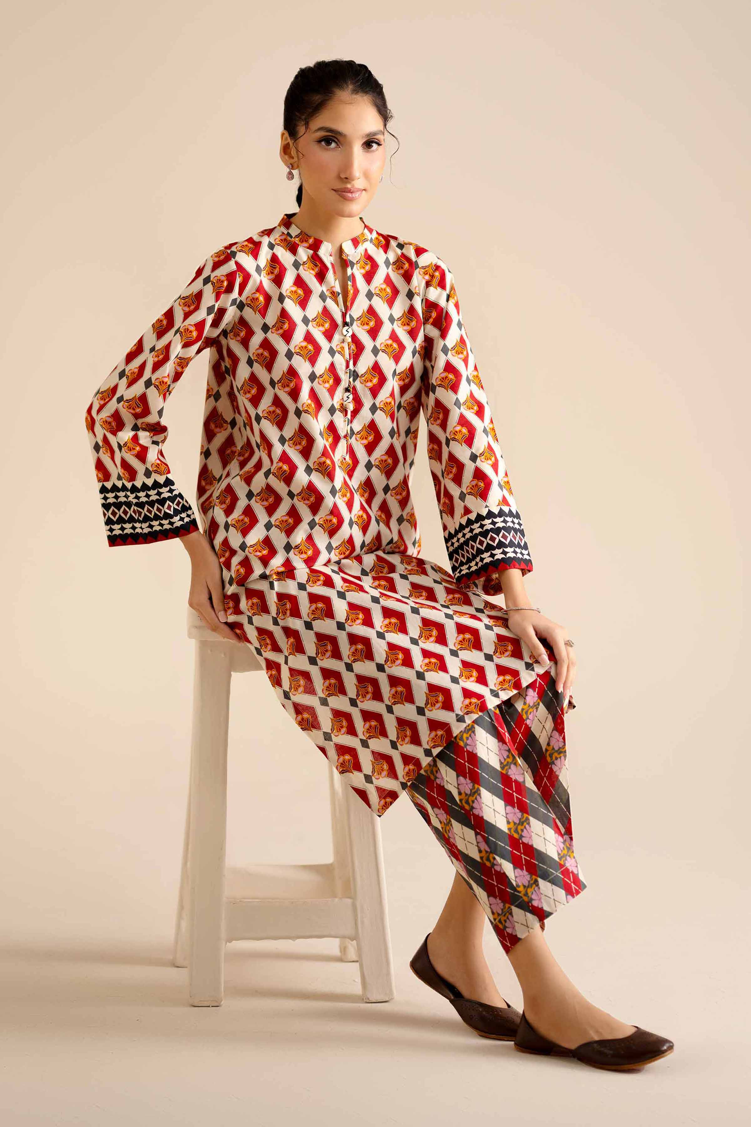2 Piece - Printed Suit - PW25-45 for Women - Pret Collection | Nishat | Shop Online