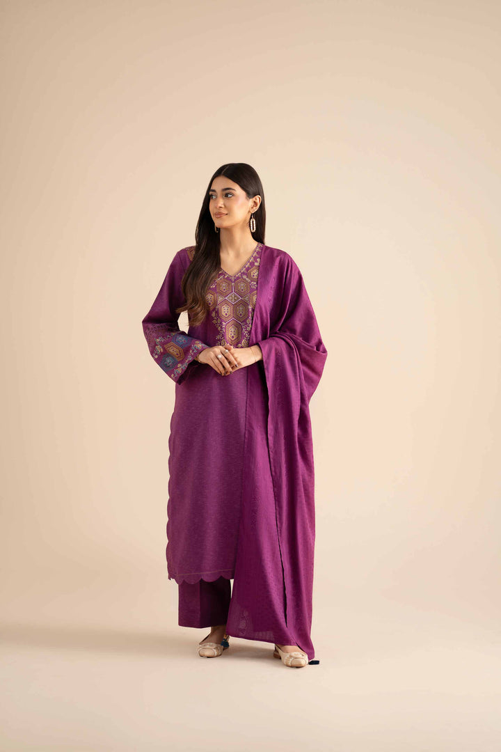 3 Piece - Embroidered Suit - PW25-450 for Women - Pret Collection | Nishat | Shop Online
