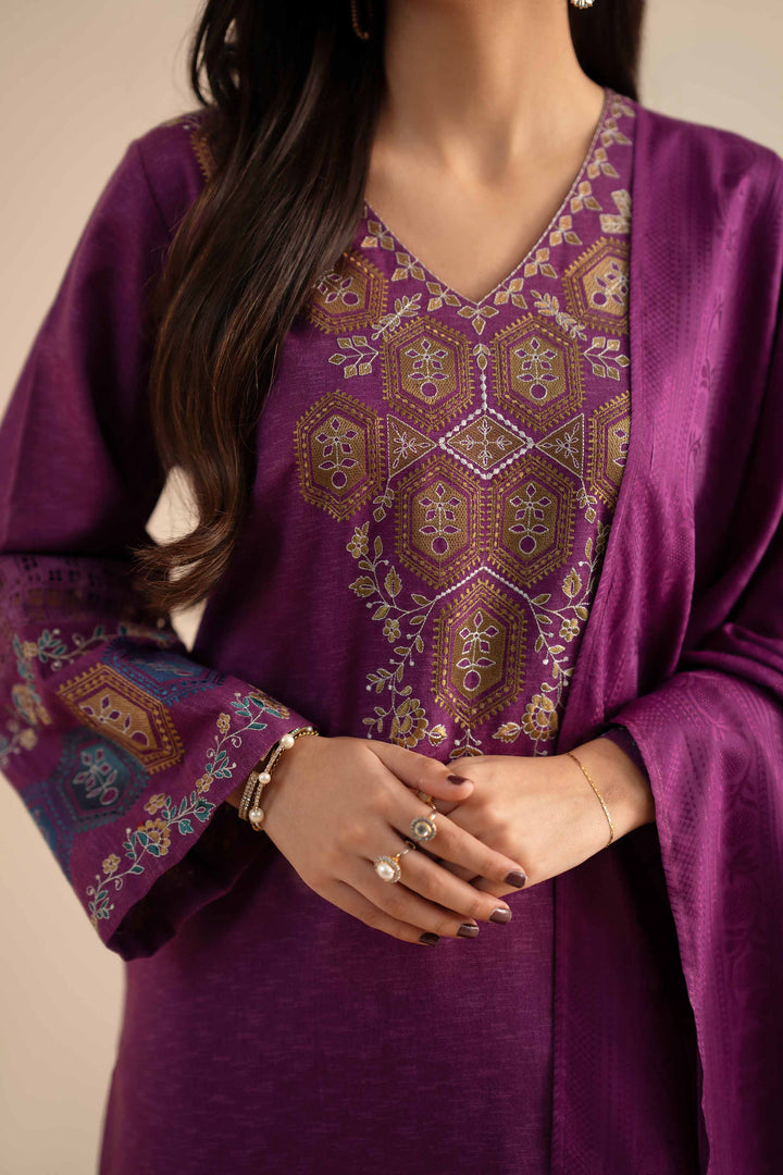 3 Piece - Embroidered Suit - PW25-450 for Women - Pret Collection | Nishat | Shop Online