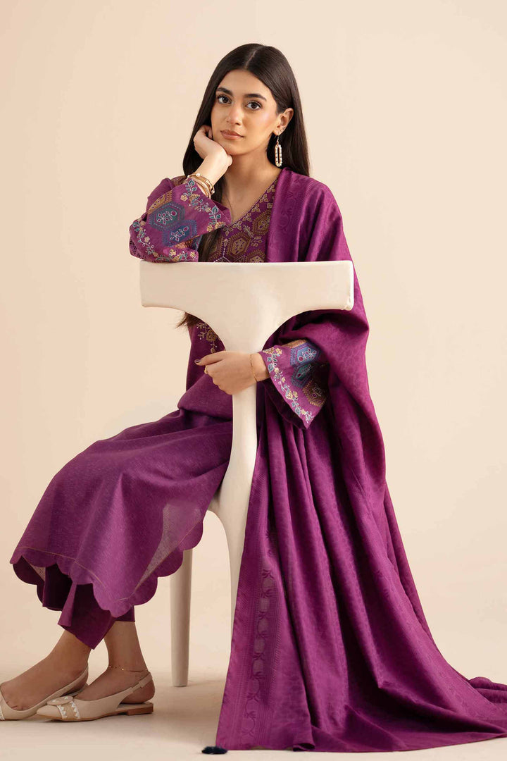 3 Piece - Embroidered Suit - PW25-450 for Women - Pret Collection | Nishat | Shop Online