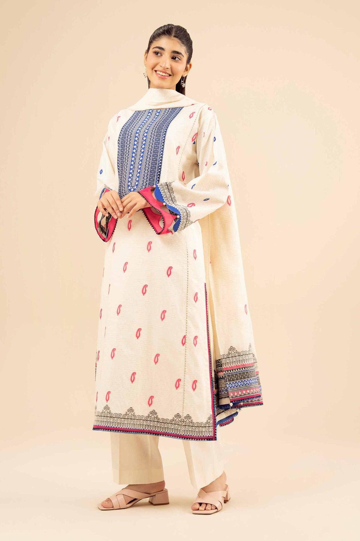 3 Piece - Printed Suit - PW25-453 for Women - Pret Collection | Nishat | Shop Online