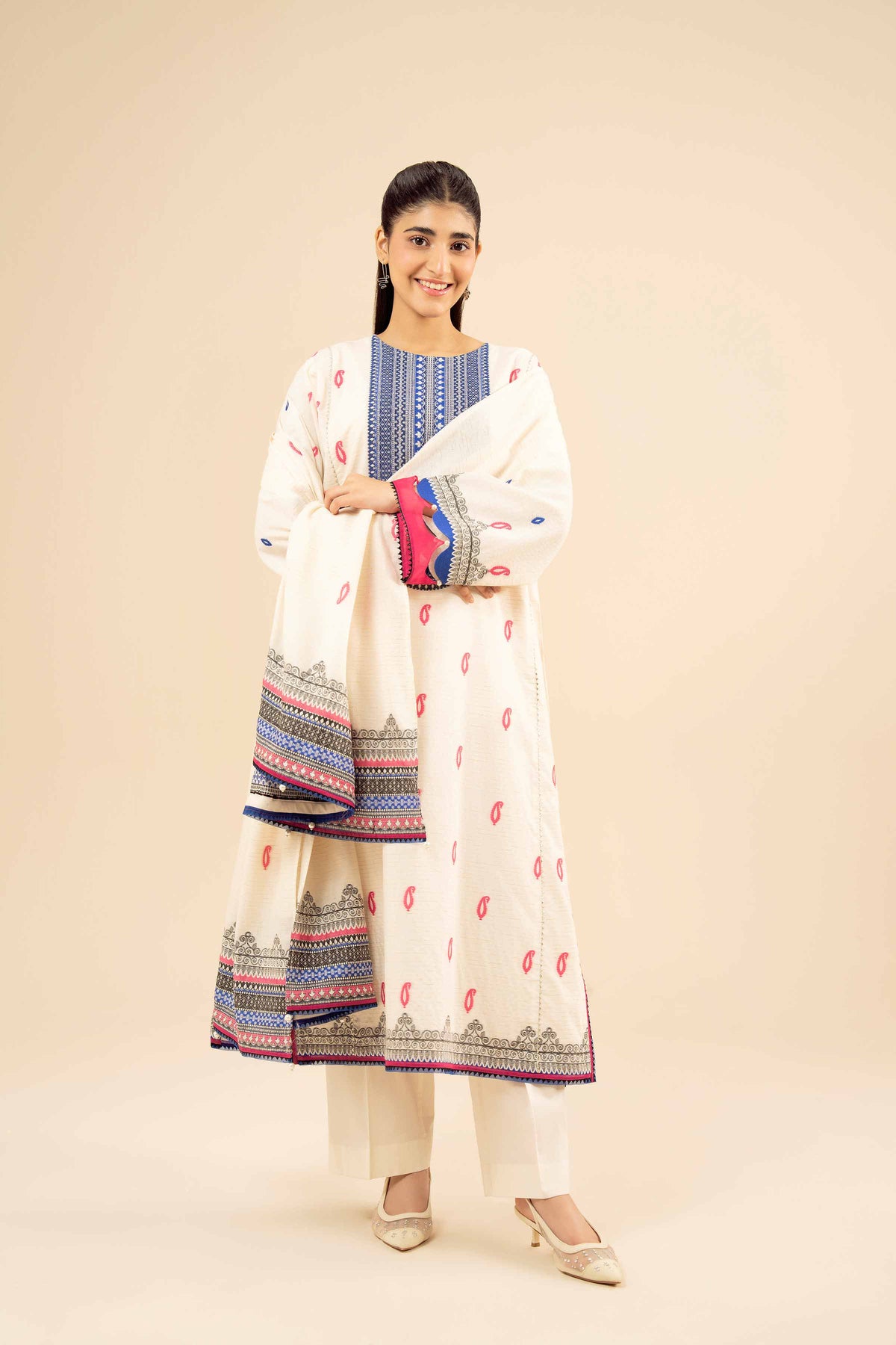 3 Piece - Printed Suit - PW25-453 for Women - Pret Collection | Nishat | Shop Online