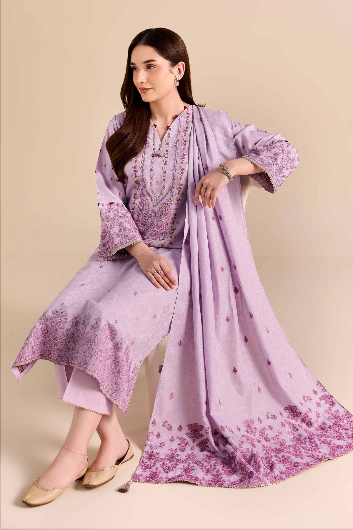 3 Piece - Printed Suit - PW25-455 for Women -  Pret Collection | Nishat | Shop Online