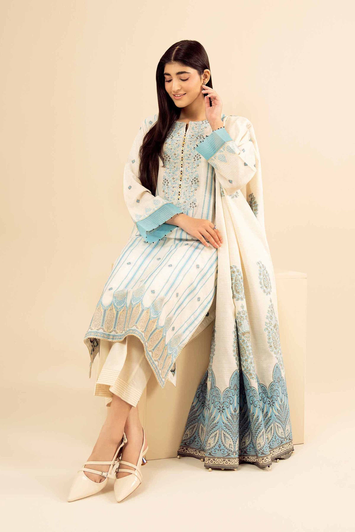 3 Piece - Printed Suit - PW25-456 for Women -  Pret Collection | Nishat | Shop Online