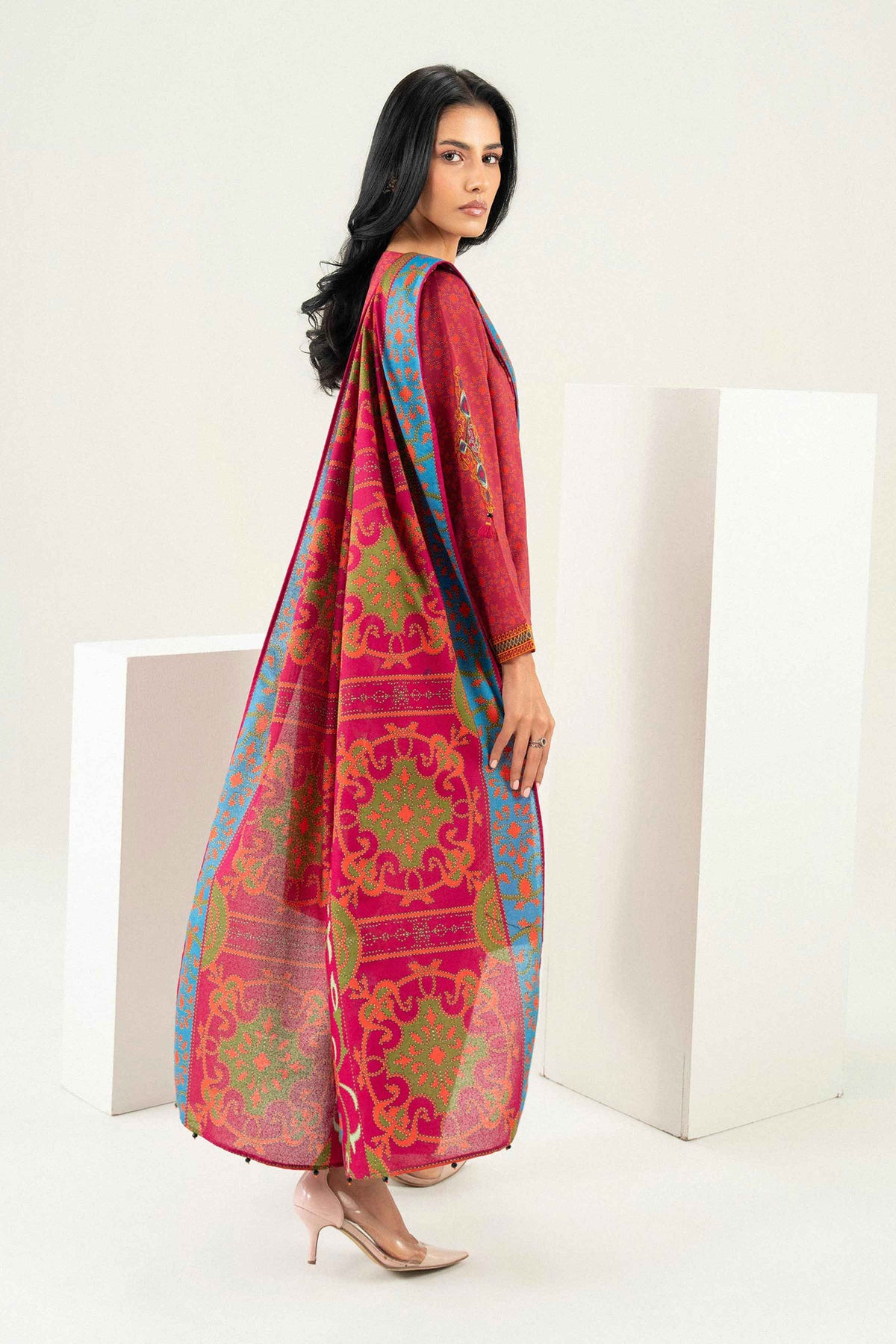 3 Piece - Printed Embroidered Suit - PW25-463 for Women - Pret Collection | Nishat | Shop Online 