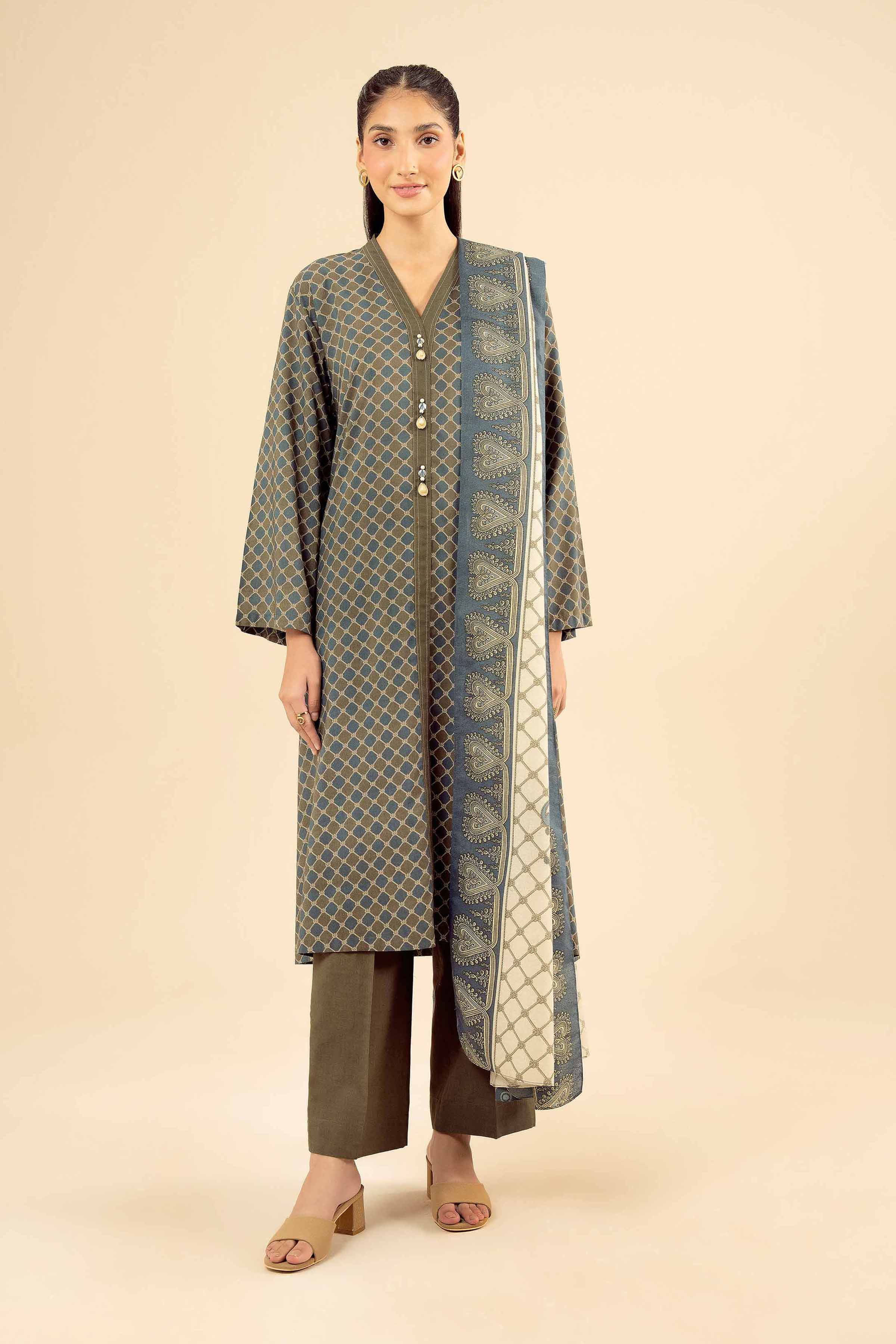 3 Piece - Basic Suit - PW25-465 for Women - Pret Collection | Nishat | Shop Online