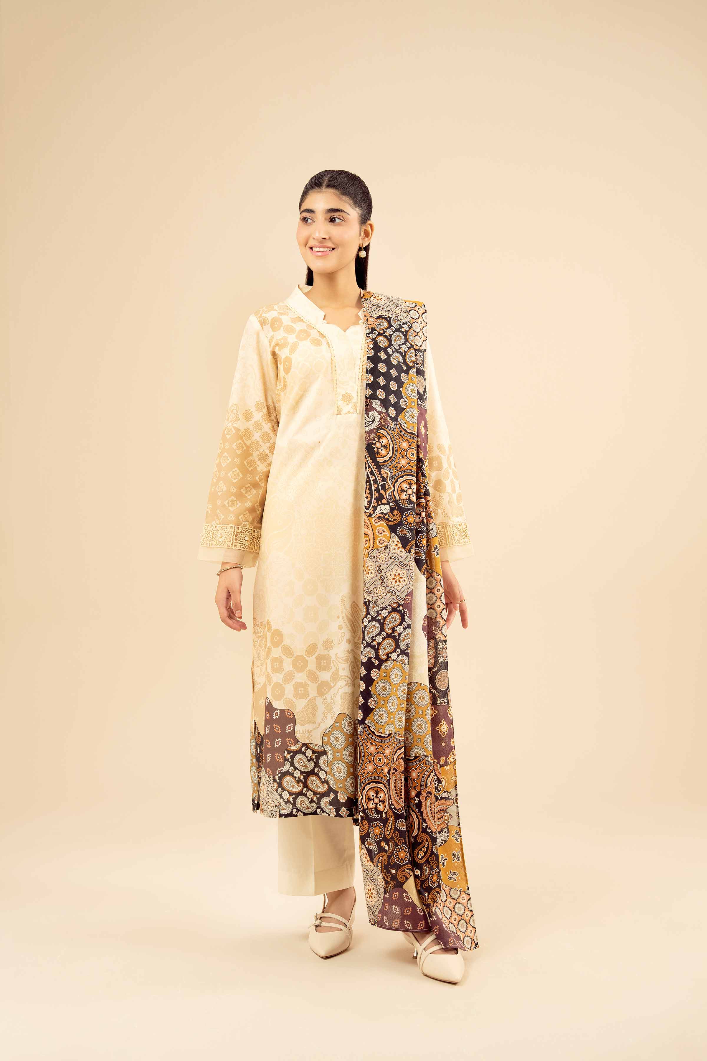 3 Piece - Printed Suit - PW25-466 for Women - Pret Collection | Nishat | Shop Online