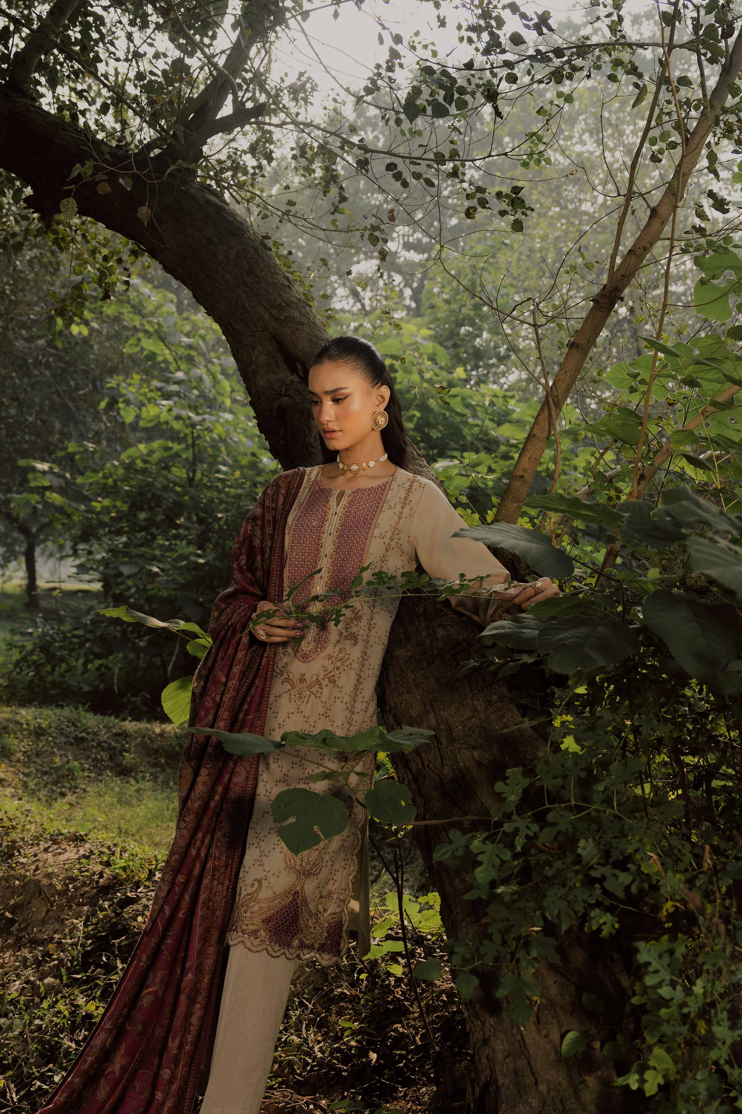 3 Piece - Embroidered Suit - PW25-480 for Women - Pret Collection | Nishat | Shop Online