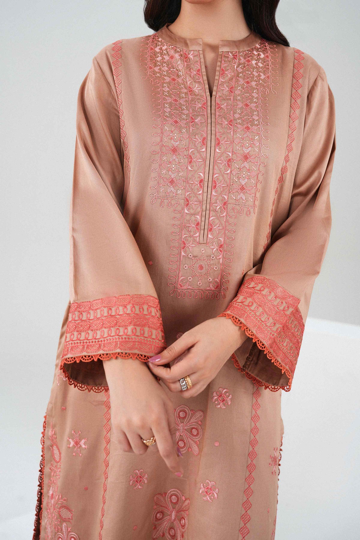 3 Piece - Embroidered Suit - PW25-496 for Women - Pret Collection | Nishat | Shop Online 
