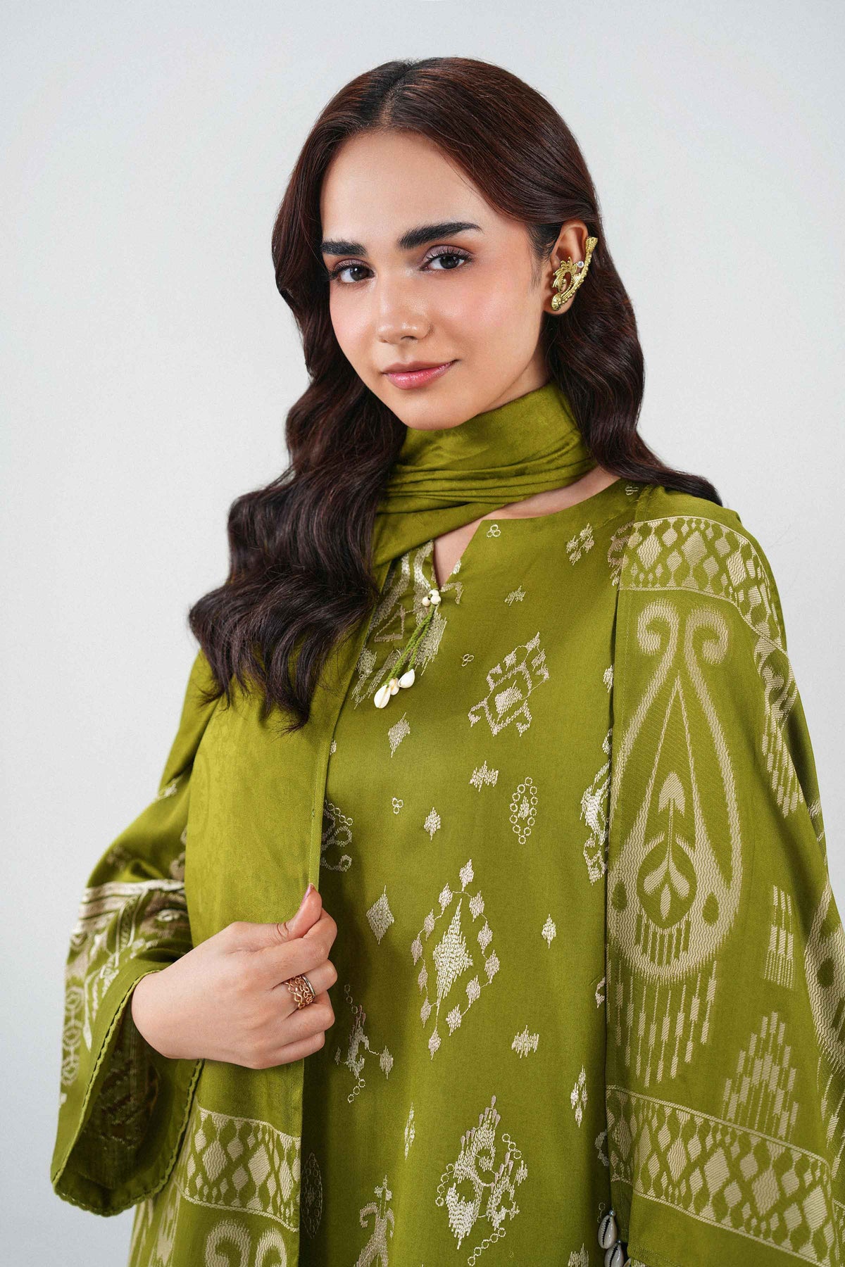 3 Piece - Printed Embroidered Suit - PW25-501 for Women - Pret Collection | Nishat | Shop Online 