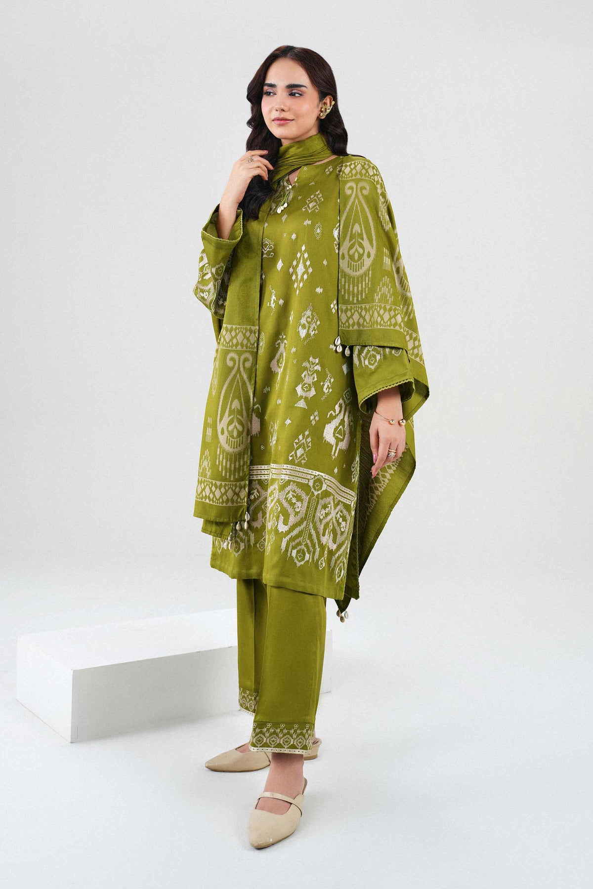 3 Piece - Printed Embroidered Suit - PW25-501 for Women - Pret Collection | Nishat | Shop Online 