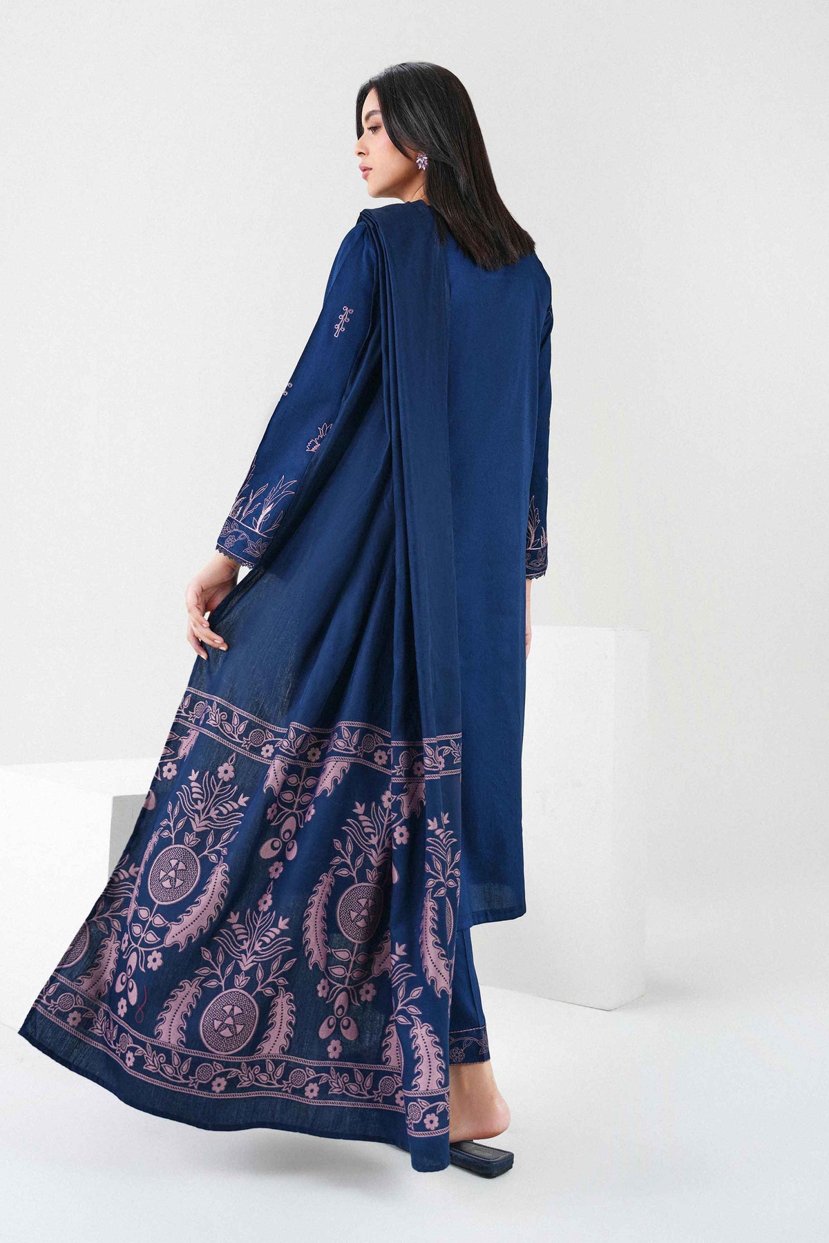 3 Piece - Embroidered Suit - PW25-503 for Women - Pret Collection | Nishat | Shop Online 