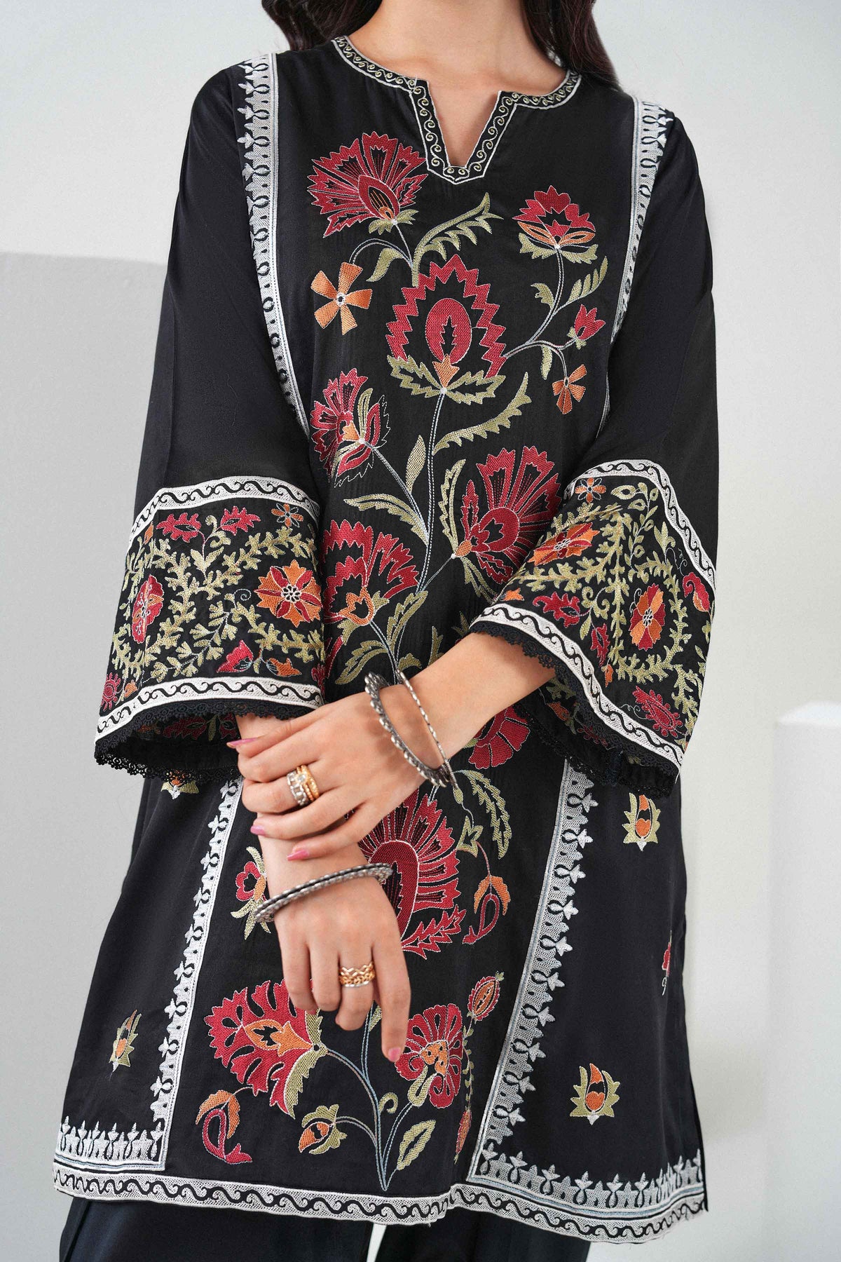 3 Piece - Embroidered Suit - PW25-504 for Women - Pret Collection | Nishat | Shop Online 