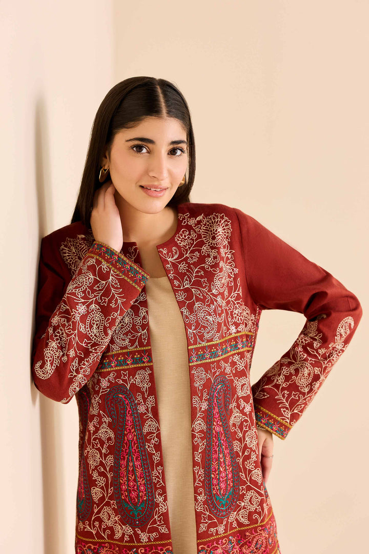Embroidered Jacket - PW25-548 for Women - Pret Collection | Nishat | Shop Online
