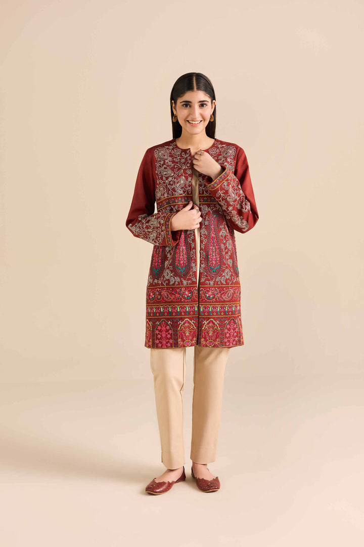 Embroidered Jacket - PW25-548 for Women - Pret Collection | Nishat | Shop Online